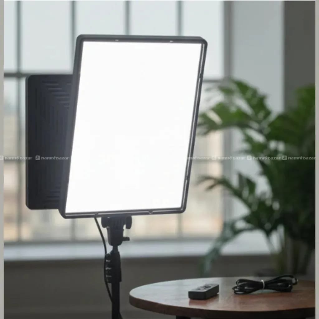 NeePho NP-22 LED Video Light Panel | 22 Inch Pro Studio Light with Stand + Remote | Bi-Color 3200K-5600K | For YouTube, Photography, Live Stream